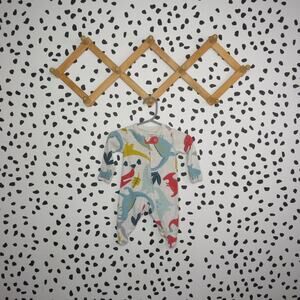 Carter’s Gray Dinosaur Print Zip Up Footed Sleeper Pajamas